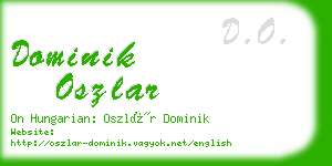 dominik oszlar business card